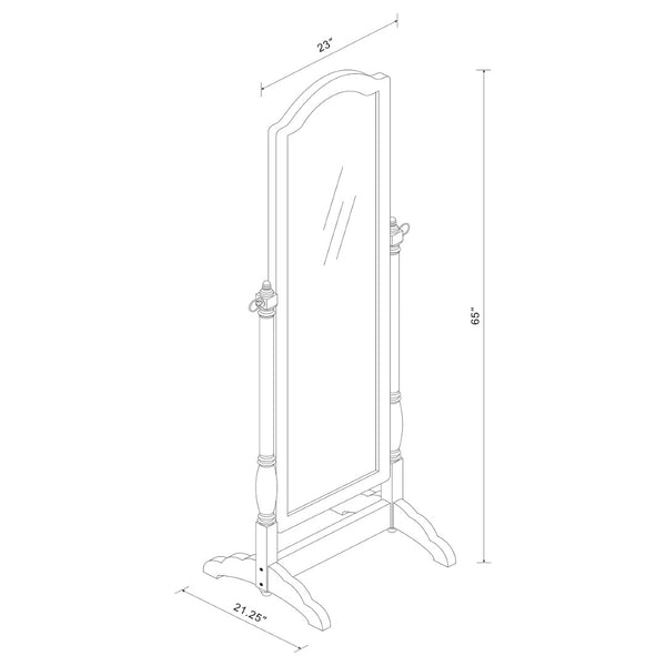 English Elm Meriwel Arched Cheval Floor Mirror in Rich Hardwood with Adjustable Tilting Frame B062P513825