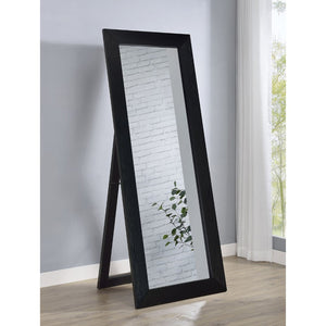English Elm Andropov Freestanding Full Length Dressing Mirror with Wide Engineered Wood Frame Black Oak B062P513828
