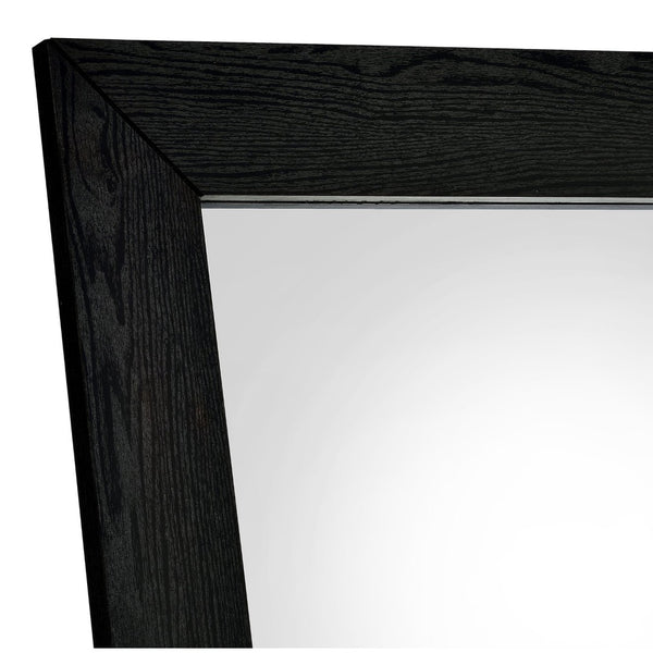 English Elm Andropov Freestanding Full Length Dressing Mirror with Wide Engineered Wood Frame Black Oak B062P513828