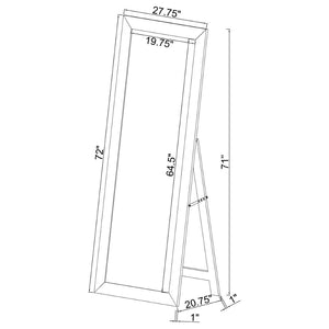 English Elm Andropov Freestanding Full Length Dressing Mirror with Wide Engineered Wood Frame Mango B062P513829