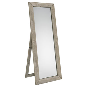 English Elm Andropov Freestanding Full Length Dressing Mirror with Wide Engineered Wood Frame Grey Washed Oak B062P513830
