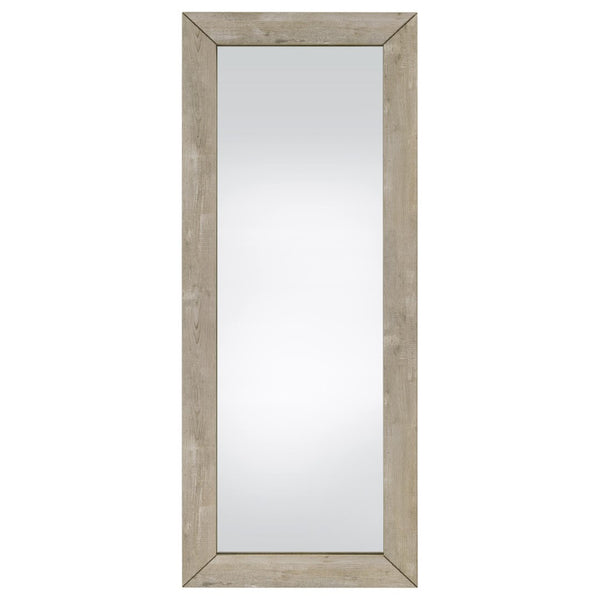 English Elm Andropov Freestanding Full Length Dressing Mirror with Wide Engineered Wood Frame Grey Washed Oak B062P513830