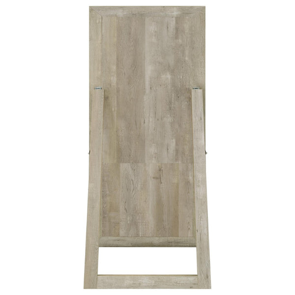 English Elm Andropov Freestanding Full Length Dressing Mirror with Wide Engineered Wood Frame Grey Washed Oak B062P513830