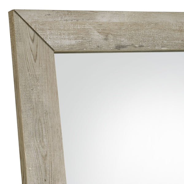 English Elm Andropov Freestanding Full Length Dressing Mirror with Wide Engineered Wood Frame Grey Washed Oak B062P513830