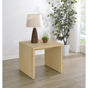 English Elm Parker U-Shape Accent Table Light Oak Finish Open Frame Modern Living Room Side B062P513837