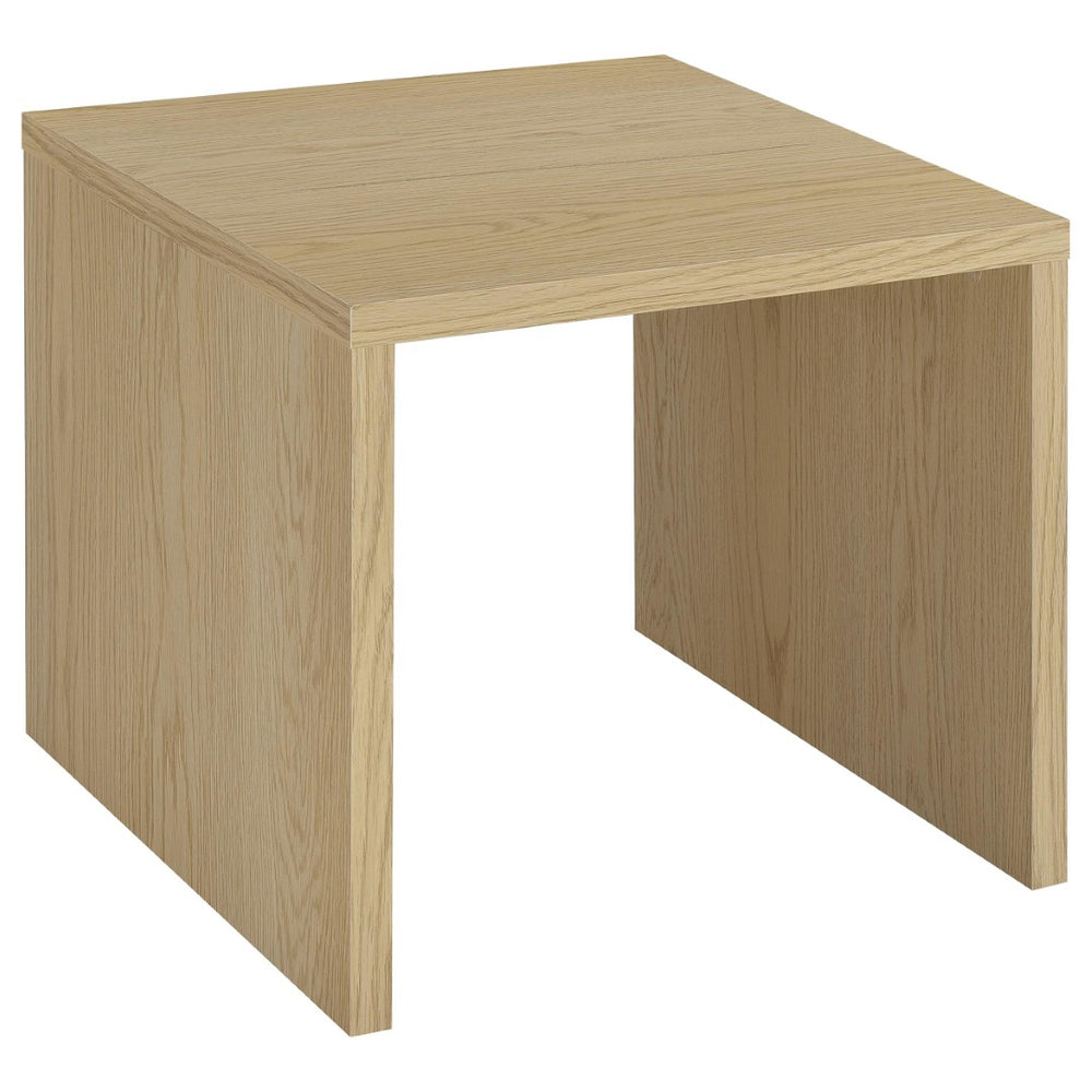 English Elm Parker U-Shape Accent Table Light Oak Finish Open Frame Modern Living Room Side B062P513837