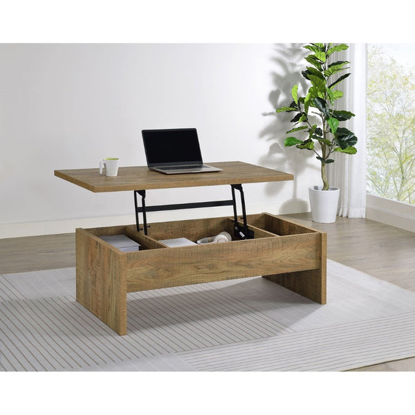 English Elm Parker Lift Top Coffee Table Warm Wood Grain Finish with Hidden Storage Compartment B062P513845