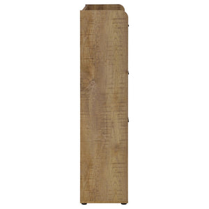 English Elm Claire Mango Wood Finish Entryway Shoe Cabinet with Tilt Out Compartments and Open Shelf B062P514249