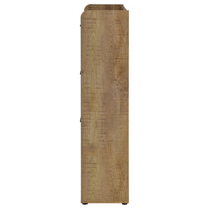 English Elm Claire Mango Wood Finish Entryway Shoe Cabinet with Tilt Out Compartments and Open Shelf B062P514249