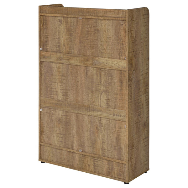 English Elm Claire Mango Wood Finish Entryway Shoe Cabinet with Tilt Out Compartments and Open Shelf B062P514249