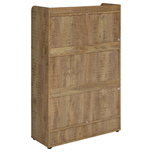 English Elm Claire Mango Wood Finish Entryway Shoe Cabinet with Tilt Out Compartments and Open Shelf B062P514249