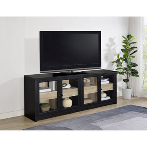 English Elm Kennison Wide Media Console with Tempered Glass Doors for Living Room Storage B062P514250