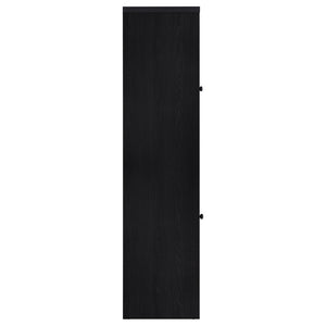 English Elm Kennison Tall Media Tower with Glass Doors Warm Wood Interior Modern Storage B062P514251
