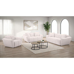 English Elm Tampa Channel Tufted Chenille Accent Chair Wide Arm Sculptural Seat for Modern Interiors B062P514255