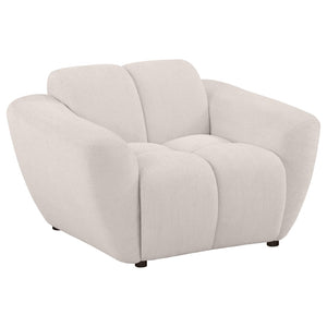 English Elm Tampa Channel Tufted Chenille Accent Chair Wide Arm Sculptural Seat for Modern Interiors B062P514255