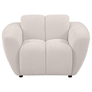 English Elm Tampa Channel Tufted Chenille Accent Chair Wide Arm Sculptural Seat for Modern Interiors B062P514255