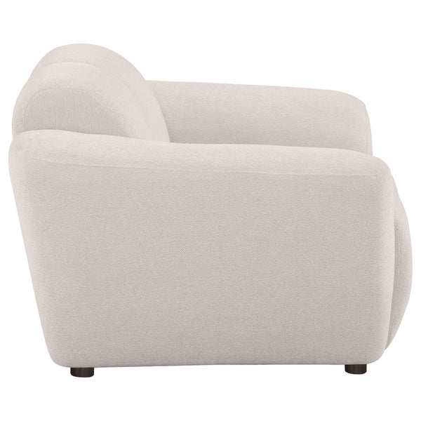 English Elm Tampa Channel Tufted Chenille Accent Chair Wide Arm Sculptural Seat for Modern Interiors B062P514255