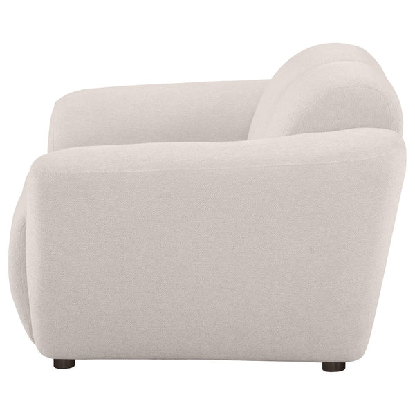 English Elm Tampa Channel Tufted Chenille Accent Chair Wide Arm Sculptural Seat for Modern Interiors B062P514255