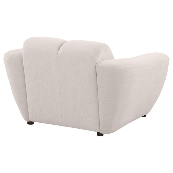 English Elm Tampa Channel Tufted Chenille Accent Chair Wide Arm Sculptural Seat for Modern Interiors B062P514255