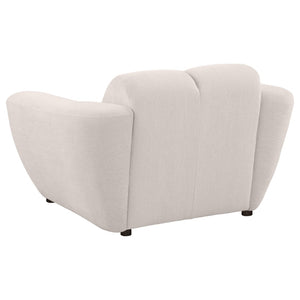 English Elm Tampa Channel Tufted Chenille Accent Chair Wide Arm Sculptural Seat for Modern Interiors B062P514255