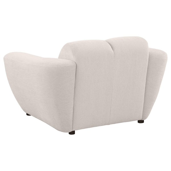 English Elm Tampa Channel Tufted Chenille Accent Chair Wide Arm Sculptural Seat for Modern Interiors B062P514255