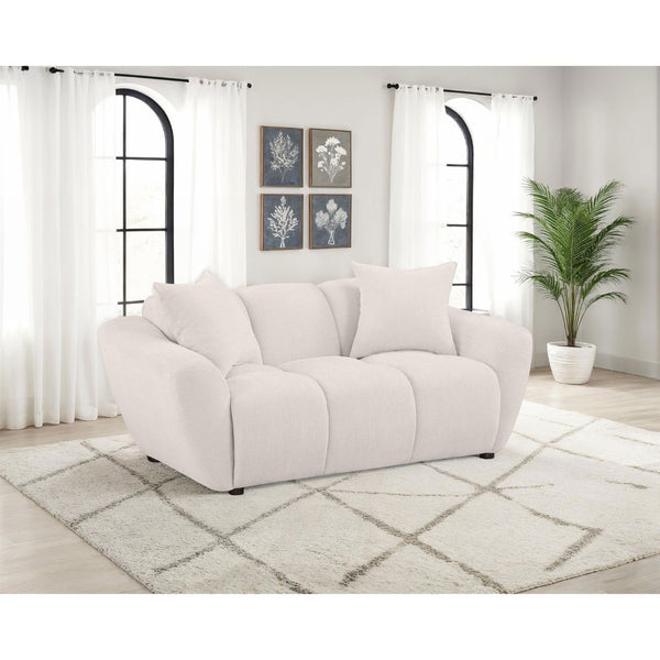 English Elm Tampa Channel Tufted Chenille Loveseat with Pocket Coil Support for Modern Living B062P514256