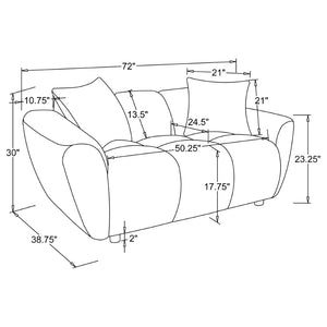 English Elm Tampa Channel Tufted Chenille Loveseat with Pocket Coil Support for Modern Living B062P514256