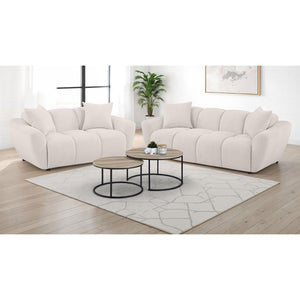 English Elm Tampa Channel Tufted Chenille Loveseat with Pocket Coil Support for Modern Living B062P514256