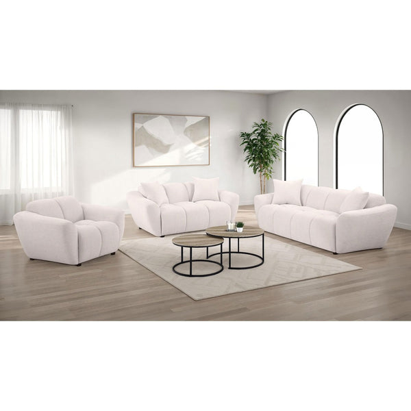 English Elm Tampa Channel Tufted Chenille Loveseat with Pocket Coil Support for Modern Living B062P514256