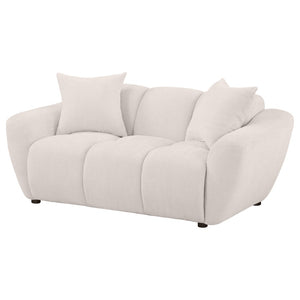 English Elm Tampa Channel Tufted Chenille Loveseat with Pocket Coil Support for Modern Living B062P514256