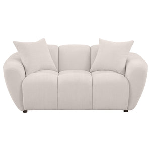 English Elm Tampa Channel Tufted Chenille Loveseat with Pocket Coil Support for Modern Living B062P514256