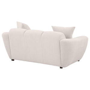 English Elm Tampa Channel Tufted Chenille Loveseat with Pocket Coil Support for Modern Living B062P514256