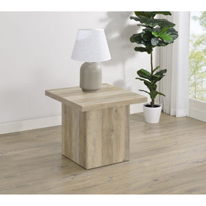 English Elm Eldridge Plinth Base Square End Table Rustic Farmhouse Living Room Solid Accent Distressed Pine B062P514269