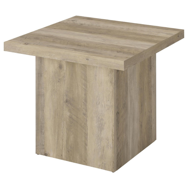 English Elm Eldridge Plinth Base Square End Table Rustic Farmhouse Living Room Solid Accent Distressed Pine B062P514269