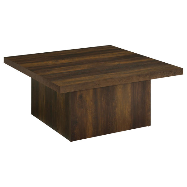 English Elm Eldridge Square Coffee Table Bold Pedestal Base Matte Finish for Modern Living Rooms Dark Pine B062P514277