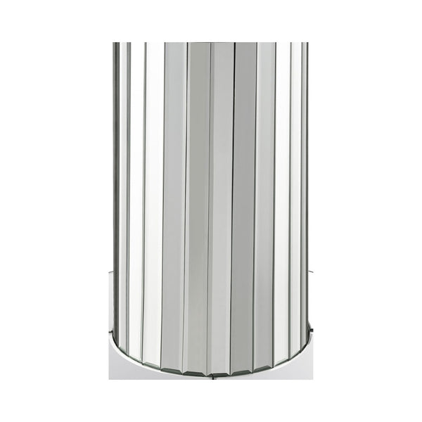 English Elm Rose Mirrored Tile Pedestal Accent Table with Beveled Crystal Acrylic Glam Decor B062P514294