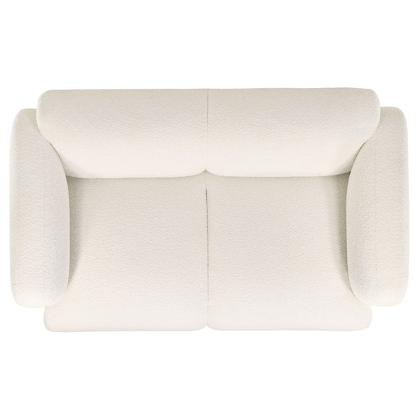 English Elm Stewart Curved Track Arm Loveseat Sculptural Contemporary Seat for Modern Living Rooms White B062P514296