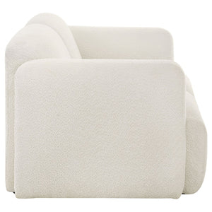English Elm Stewart Curved Track Arm Loveseat Sculptural Contemporary Seat for Modern Living Rooms White B062P514296