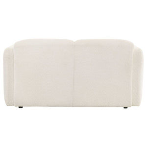 English Elm Stewart Curved Track Arm Loveseat Sculptural Contemporary Seat for Modern Living Rooms White B062P514296