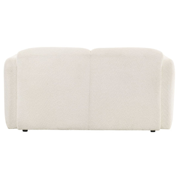 English Elm Stewart Curved Track Arm Loveseat Sculptural Contemporary Seat for Modern Living Rooms White B062P514296