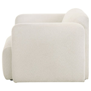 English Elm Stewart Sculptural Accent Chair Textured Fabric Pocket Coil Modern Living Room Seat White B062P514297