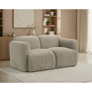 English Elm Stewart Curved Track Arm Loveseat Sculptural Contemporary Seat for Modern Living Rooms Brown B062P514301