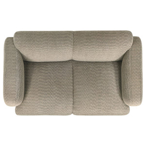 English Elm Stewart Curved Track Arm Loveseat Sculptural Contemporary Seat for Modern Living Rooms Brown B062P514301