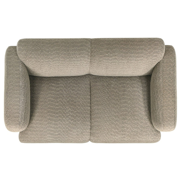 English Elm Stewart Curved Track Arm Loveseat Sculptural Contemporary Seat for Modern Living Rooms Brown B062P514301