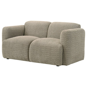 English Elm Stewart Curved Track Arm Loveseat Sculptural Contemporary Seat for Modern Living Rooms Brown B062P514301