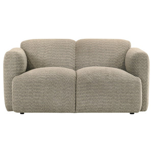 English Elm Stewart Curved Track Arm Loveseat Sculptural Contemporary Seat for Modern Living Rooms Brown B062P514301