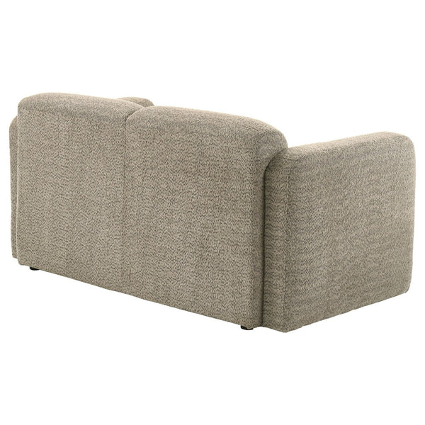 English Elm Stewart Curved Track Arm Loveseat Sculptural Contemporary Seat for Modern Living Rooms Brown B062P514301