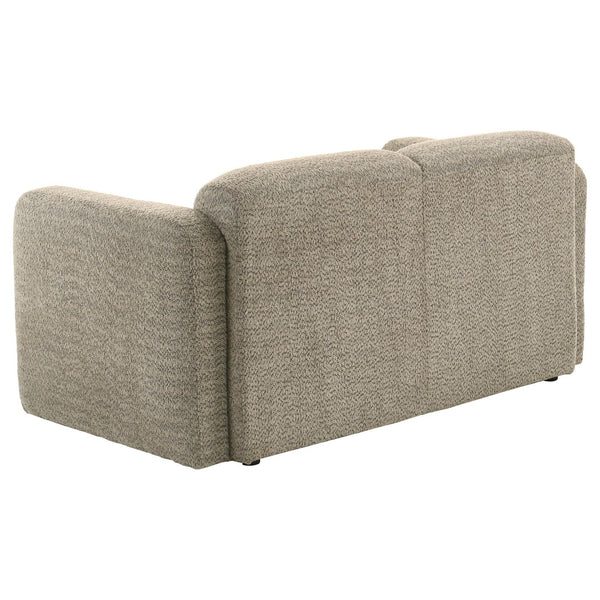 English Elm Stewart Curved Track Arm Loveseat Sculptural Contemporary Seat for Modern Living Rooms Brown B062P514301