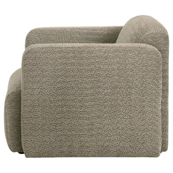 English Elm Stewart Sculptural Accent Chair Textured Fabric Pocket Coil Modern Living Room Seat Brown B062P514302