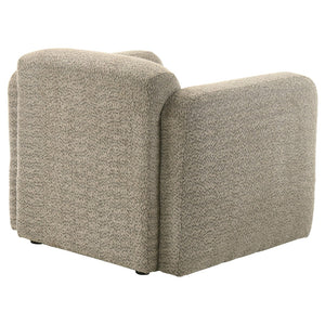 English Elm Stewart Sculptural Accent Chair Textured Fabric Pocket Coil Modern Living Room Seat Brown B062P514302